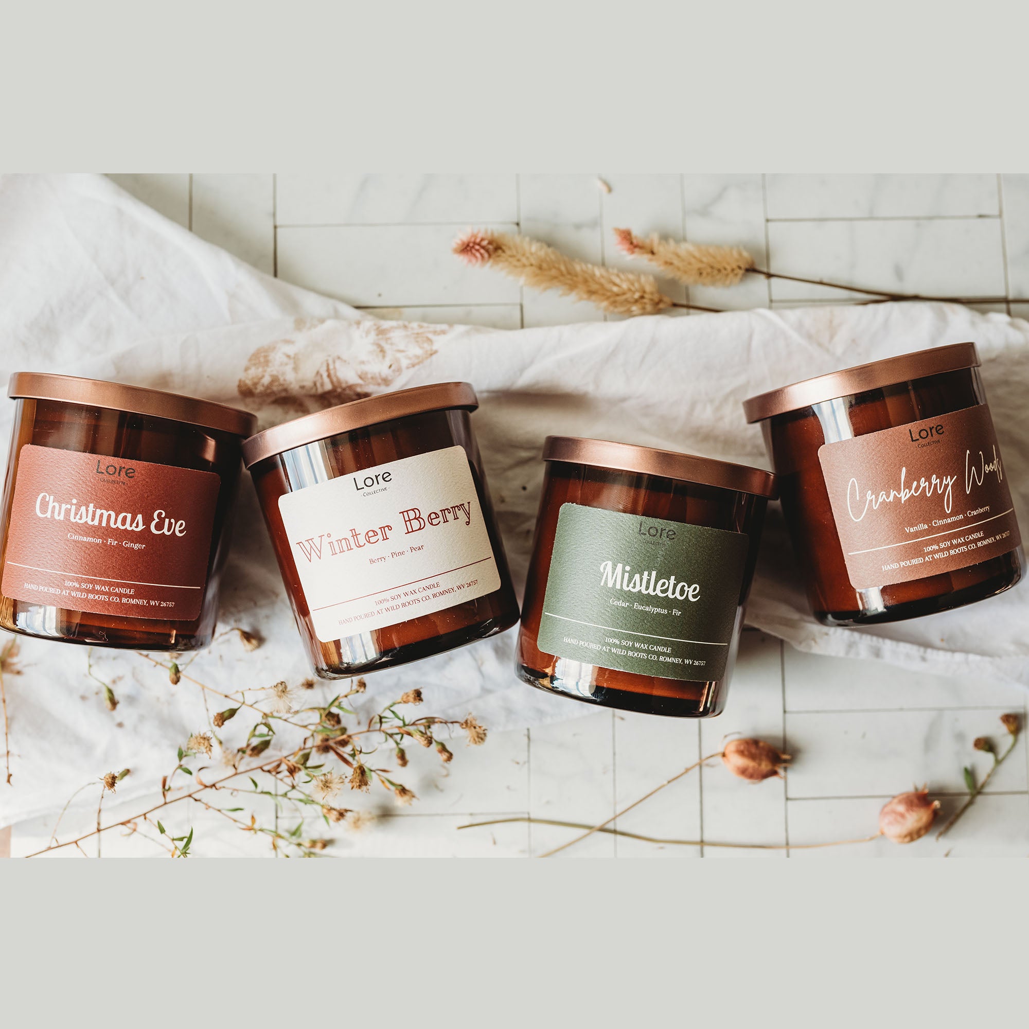 Holiday Candles 4-Pack